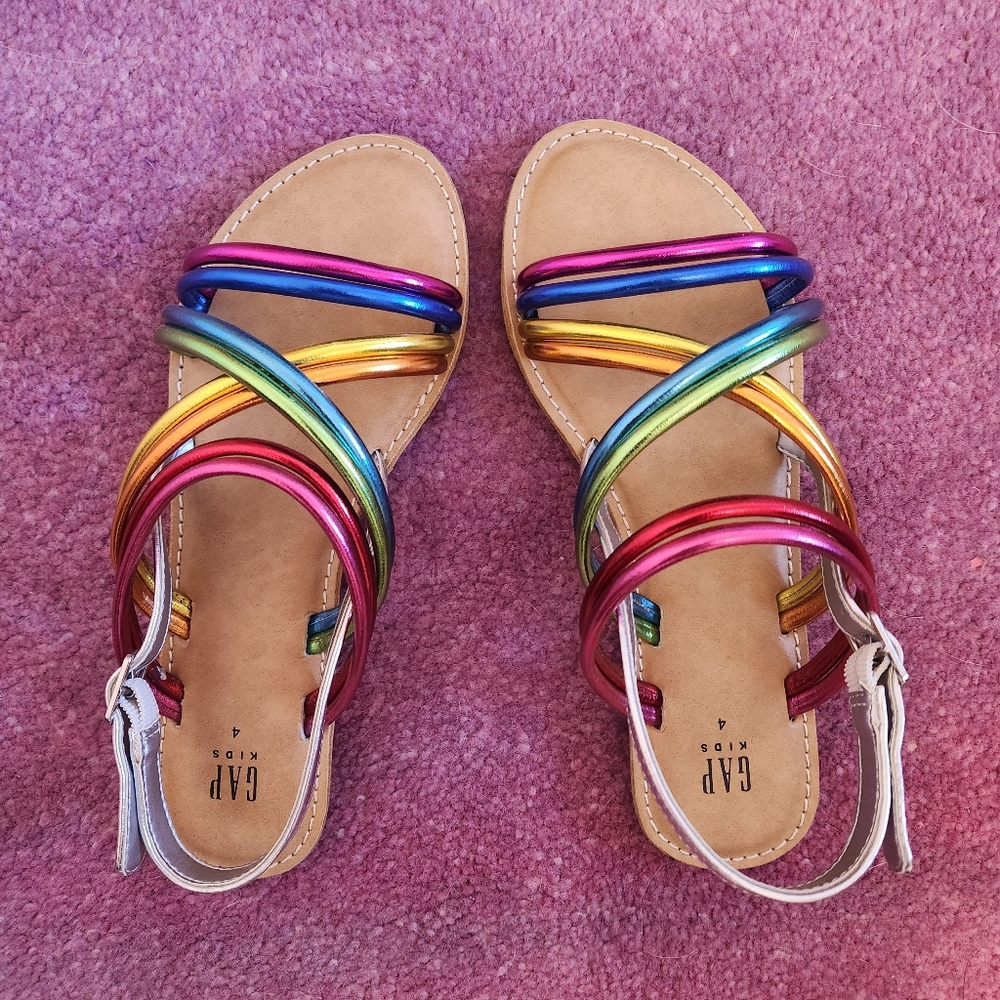 Girls Gap Sandals Rainbow Size 4